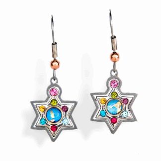 Seeka Multicolored Star Earrings Style #1412304M