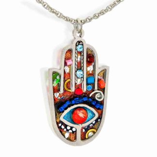 Seeka Multicolor Hamsa Necklace Style #1432412M