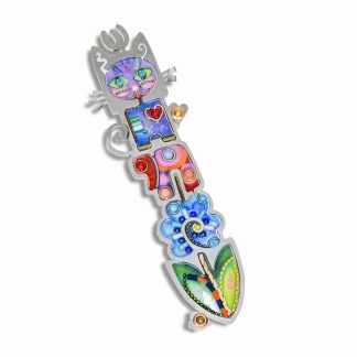 Seeka Cat and Chai Childrens Room Mezuzah Style #1451822