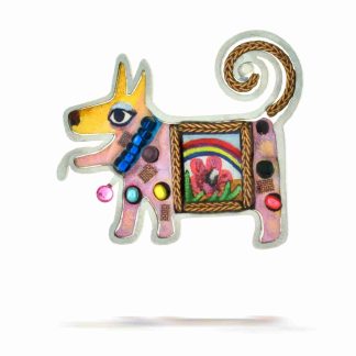 Seeka Pink Dog Pin Style #1420321
