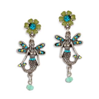 La Contessa Exquisitely Designed And Made Winged Mermaid Earrings