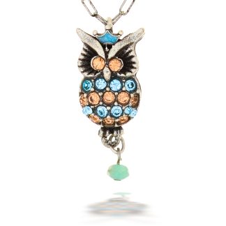 Crowned Owl Bubbly Necklace Made By La Contessa