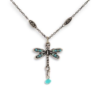 Lighthearted Dainty Dragonfly Necklace Lovingly Made By La Contessa
