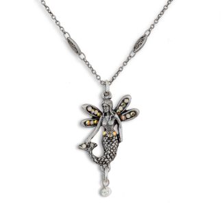 La Contessa Meticulous Fairy Winged Mermaid Necklace