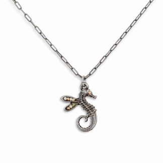 Beautifully Made La Contessa Winged Sea-Horse Necklace