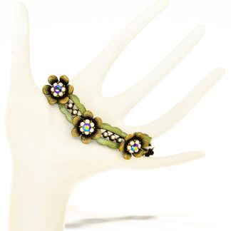 Millefiori Pearl Floral Garden Bracelet Made By La Contessa