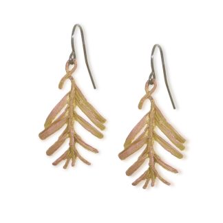 Silver Seasons Detailed Sequoia Leaf Earrings