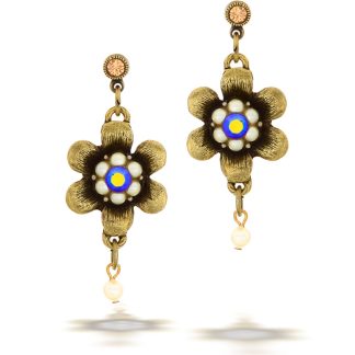 Handmade La Contessa Garden Pearl Flower Earrings